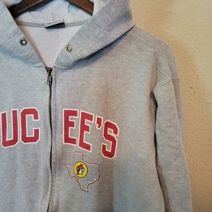 Buc-ees Texas Beaver Adult Grey Full Zip Hoodie